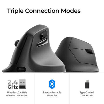 Rechargeable Ergonomic Wireless Mouse with 8K Polling Rate