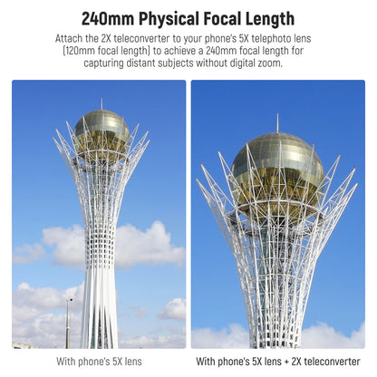 Portable Phone Lens Converter for Telephoto Photography