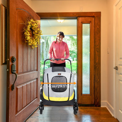 Foldable Animal Pushchair Trolley for Dogs and Cats