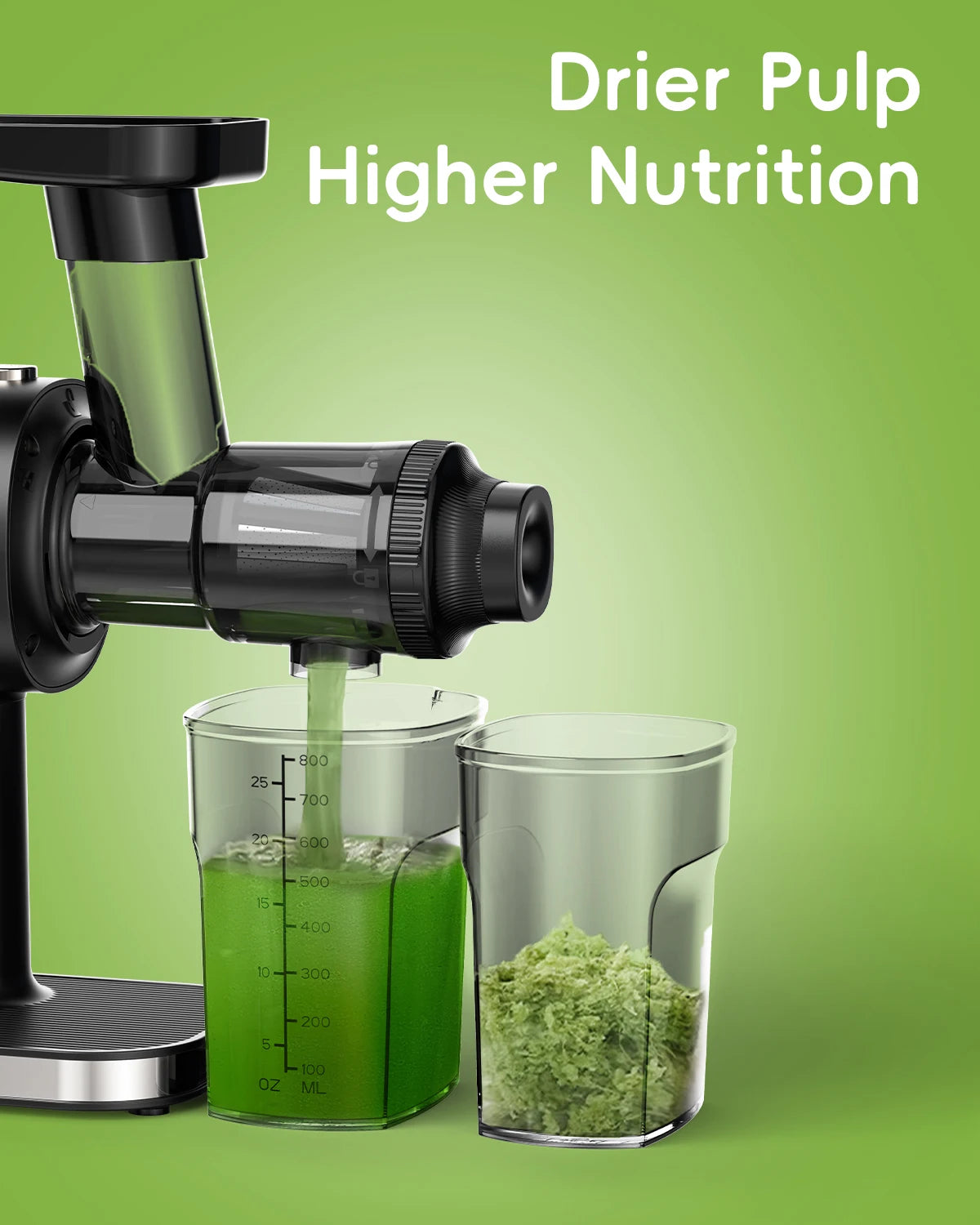 Portable Slow Masticating Juicer Easy Clean with Reverse Function