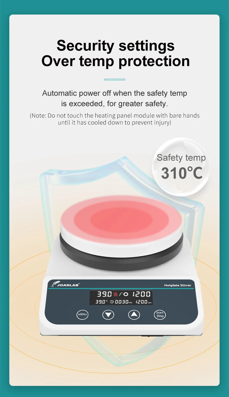 Thermostatic Magnetic Stirrer Hot Plate Pro 2L LCD