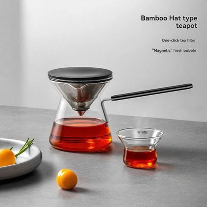 300ml Glass Teapot with Magnetic Tea Infuser and One-Touch Control