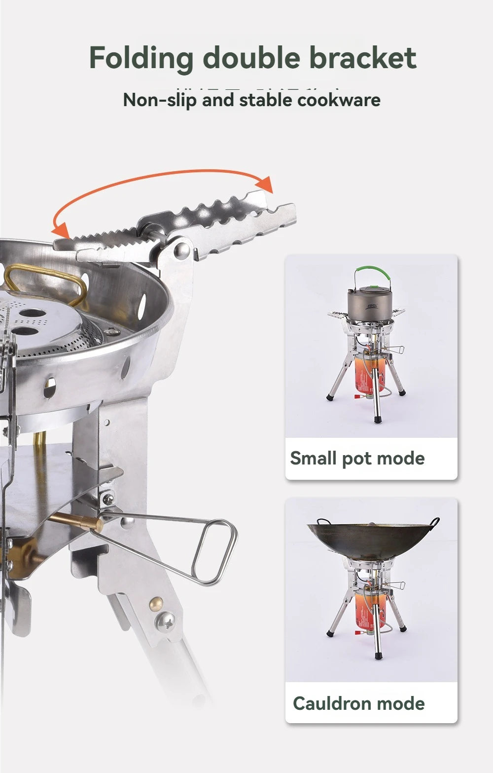 6800W Portable Gas Camping Stove for Outdoor Cooking
