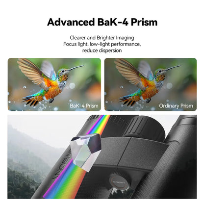 8x32 ED Binoculars with Wide Field of View and Waterproof