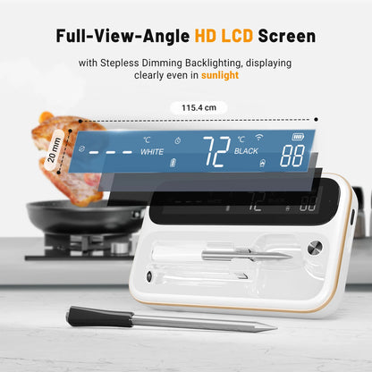 Smart BBQ Thermometer WiFi Bluetooth Dual Probe Waterproof