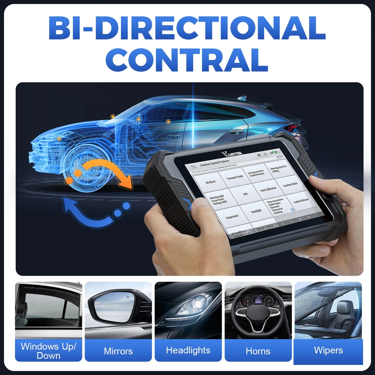 D80 BT LITE Bi-Directional ECU Diagnostic Tool Wireless