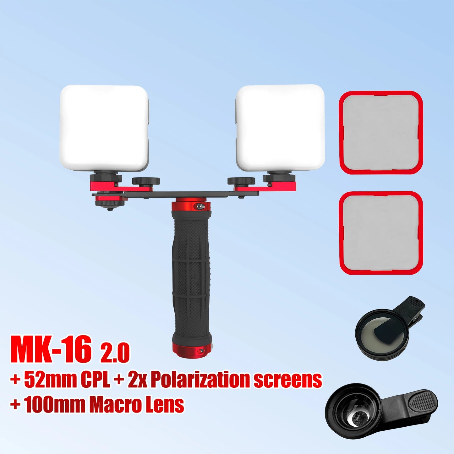 Portable LED Light Full Kit for Phone Photo Video