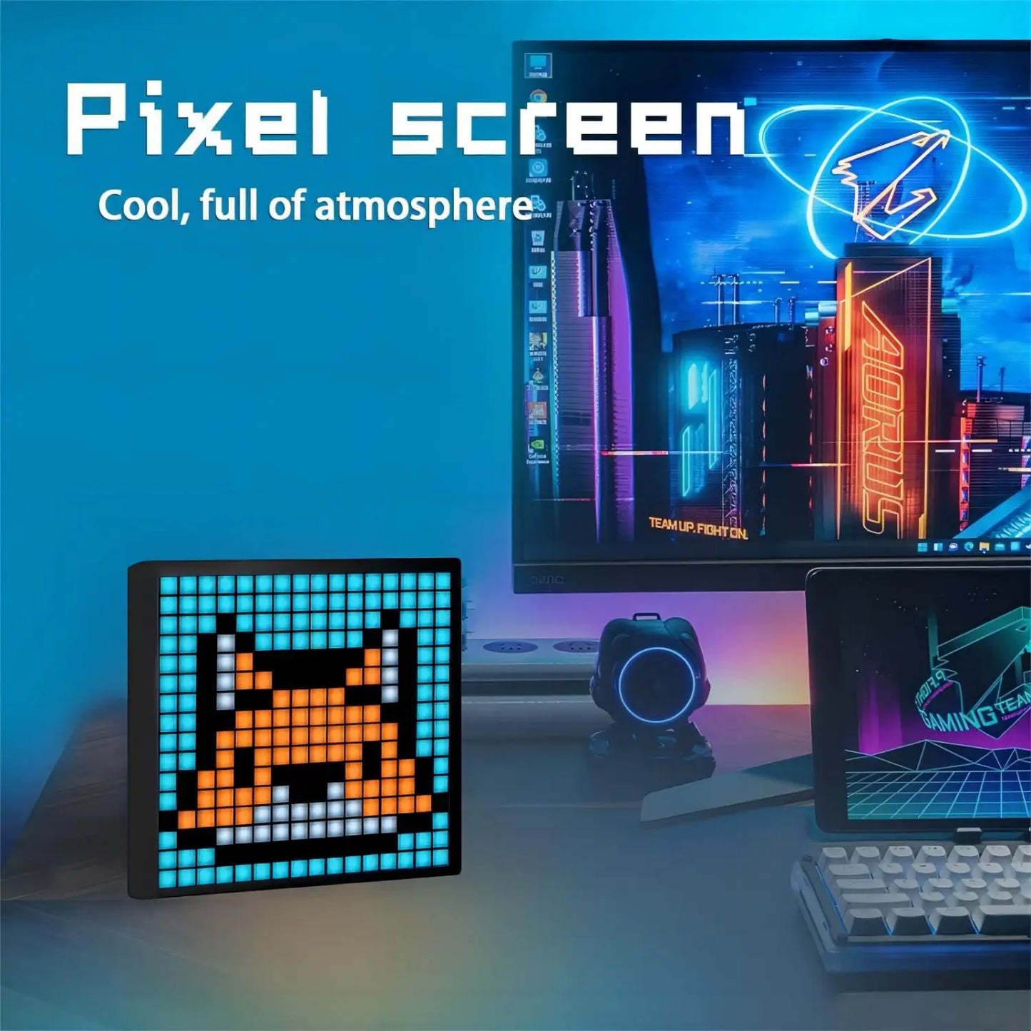 Large RGB 64x64 Smart Display Panel for Decor