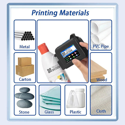 Portable Mini Coding Printer with 2 Ink Cartridges