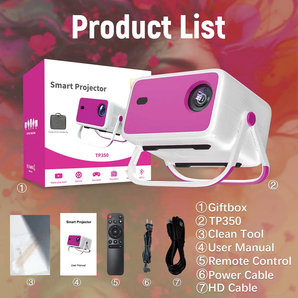 4K Ready Android Smart Projector with Auto Focus