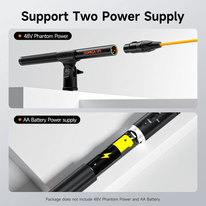 Professional XLR Shotgun Microphone for Video Recording