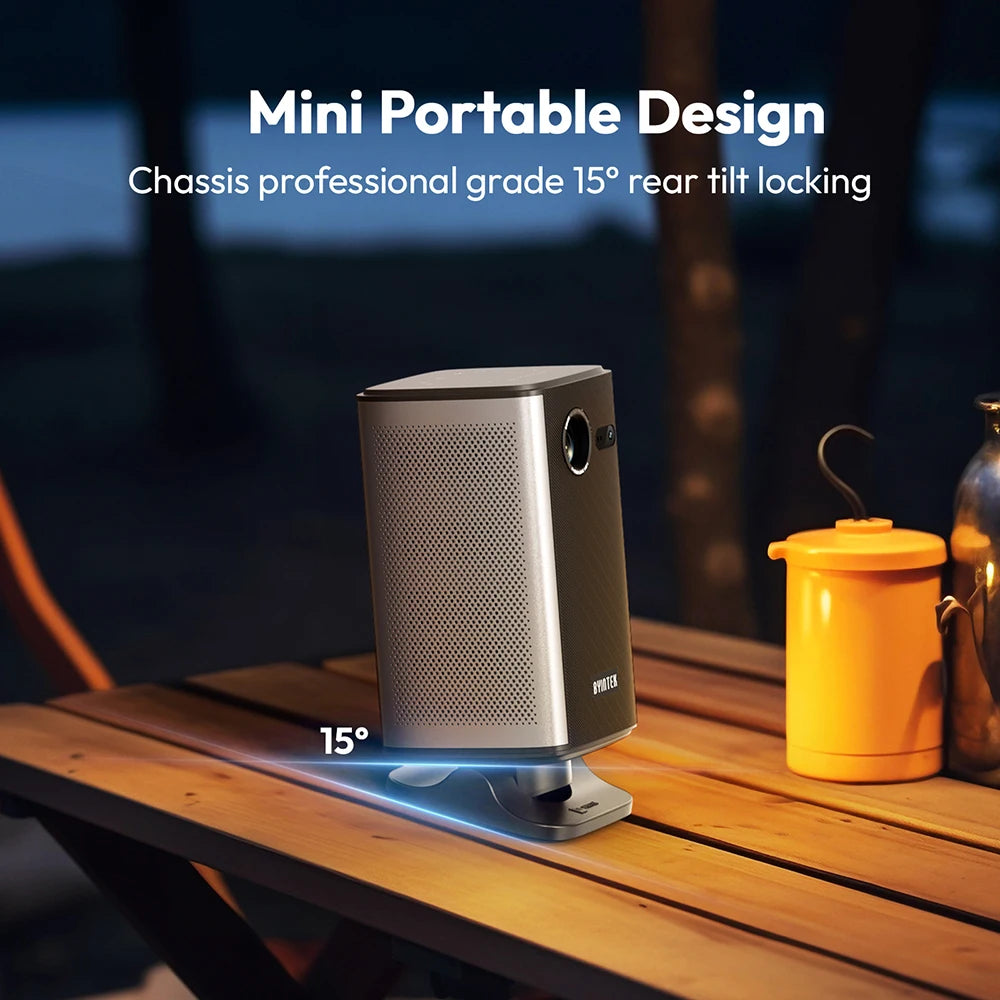 Portable 4K Mini Projector with 3D & Wi-Fi