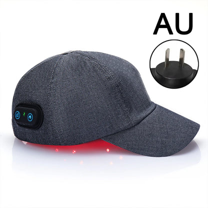 Full Coverage Red Light Therapy Cap in Grey AU Plug