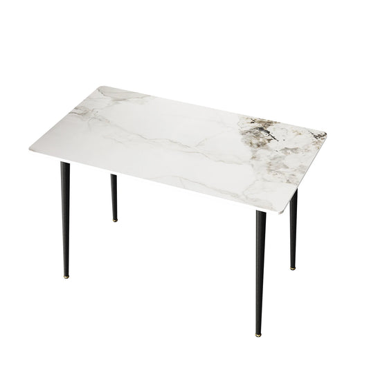 High Gloss White Emerald Table for Kitchen or Restaurant Use