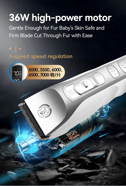 Cordless 3.2mm Pet Hair Clippers with Rechargeable Battery