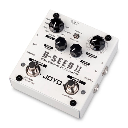 Dual Channel Digital Delay Pedal with Looper and 8 Modes
