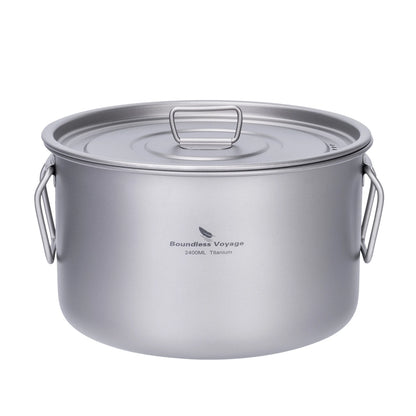 Portable Titanium Cooking Pots for Outdoor Adventures
