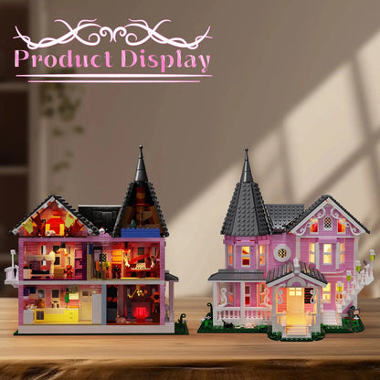 1349 PCS Architectural Pink Palace Building Toy Set