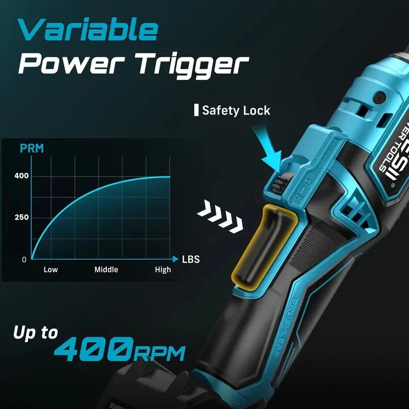 Rechargeable 3/8" Electric Wrench for Car Repairs