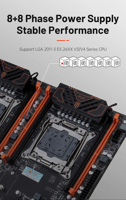 Dual CPU X99 Motherboard LGA 2011-3 DDR4 NVMe