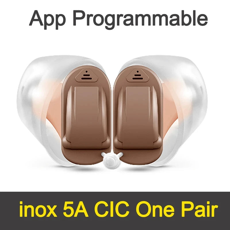 Rechargeable CIC Hearing Aids Pair App Controlled