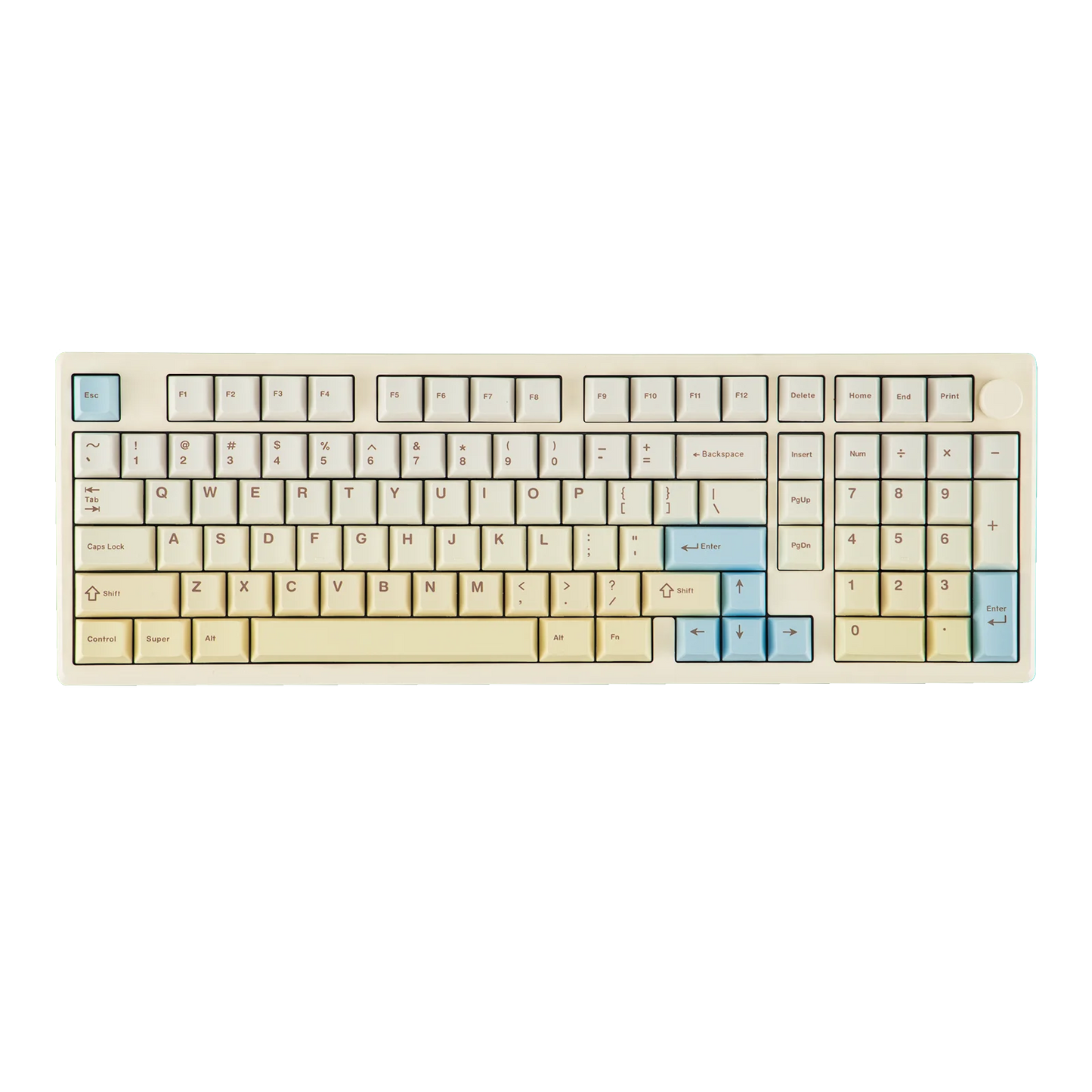 Yellow Marble White 96% Mechanical Keyboard Wireless & Wired