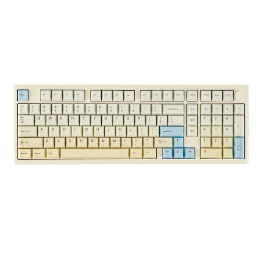 Yellow Marble White 96% Mechanical Keyboard Wireless & Wired