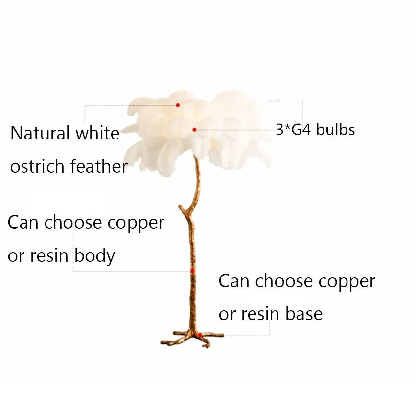 Decorative White Floor Lamp LED Standing Corner Light