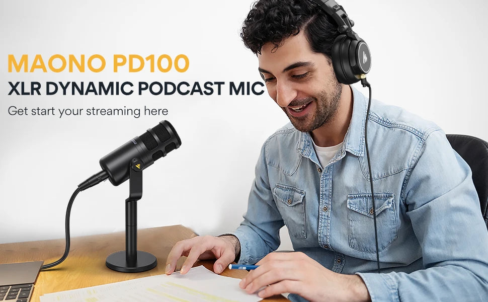 Broadcast-Quality Dynamic Mic XLR Gaming Studio Use