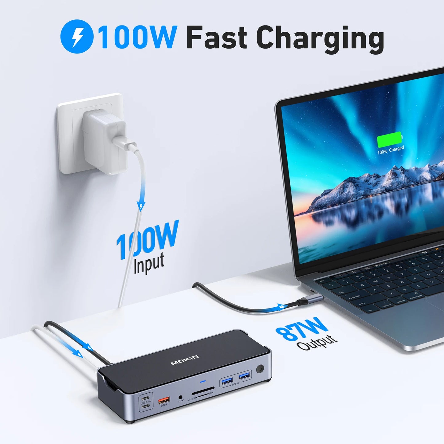 15 in 1 USB-C Docking Station with 8K HDMI and PD
