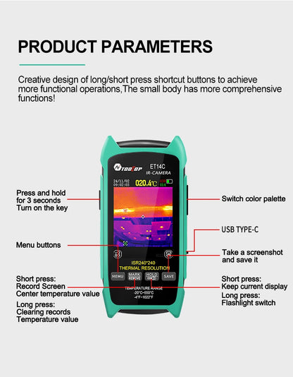 Smart Infrared Thermography Camera with Stand and Large Screen