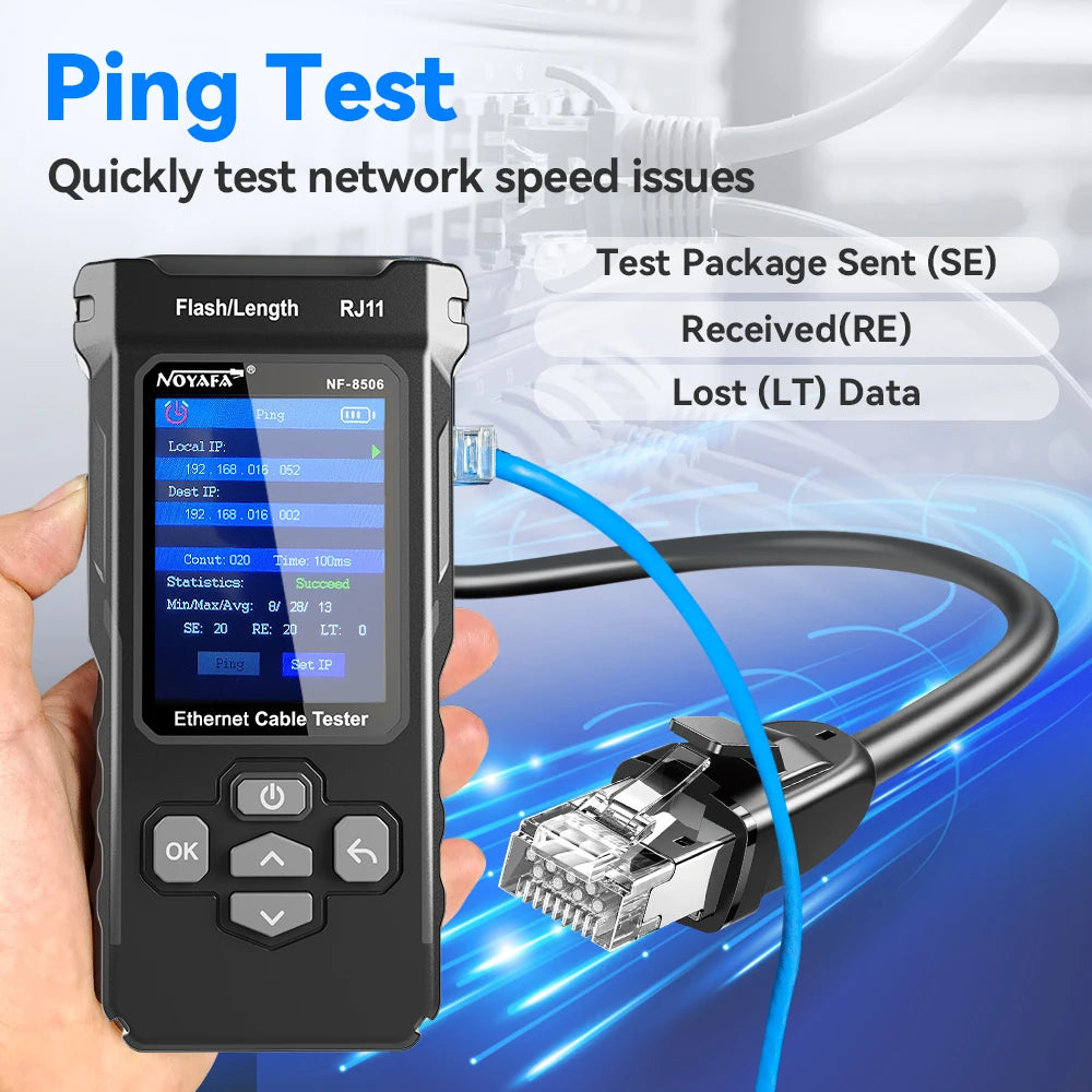 Professional Ethernet Cable Tester for Flash & POE