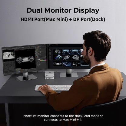Mac Mini M4 Docking Station USB-C Hub 4K SSD Slot