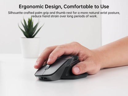 Light Gray Wireless Bluetooth Mouse 4000 DPI Ergonomic