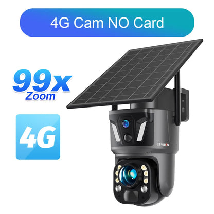 Outdoor 4G Solar CCTV Camera Dual Screen Tracking