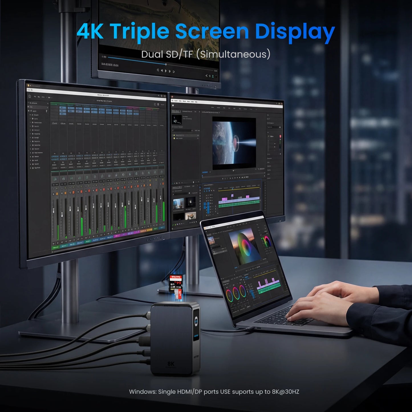 USB-C 13in1 Triple Display Docking Station 10Gbps