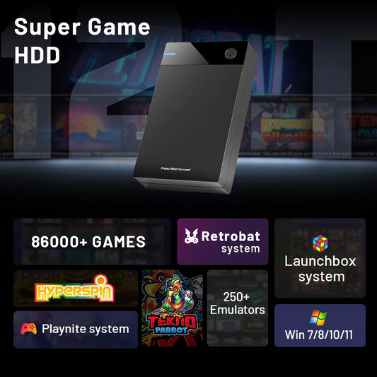 12TB Retro Gaming HDD with 86,000 Preloaded Games
