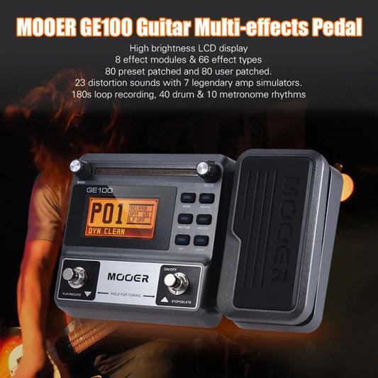Portable Guitar Multi-Effects Processor Pedal with Loop and Tuner