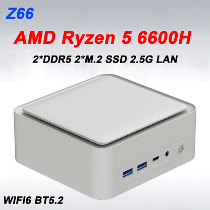 Compact Barebone Ryzen 5 6600H Mini Desktop