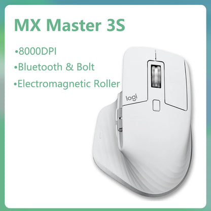 Wireless MX Master 3S Mouse White 8000DPI Office Use