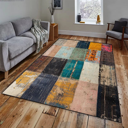 Geometric Area Rug Non-Slip Carpet for Living Room