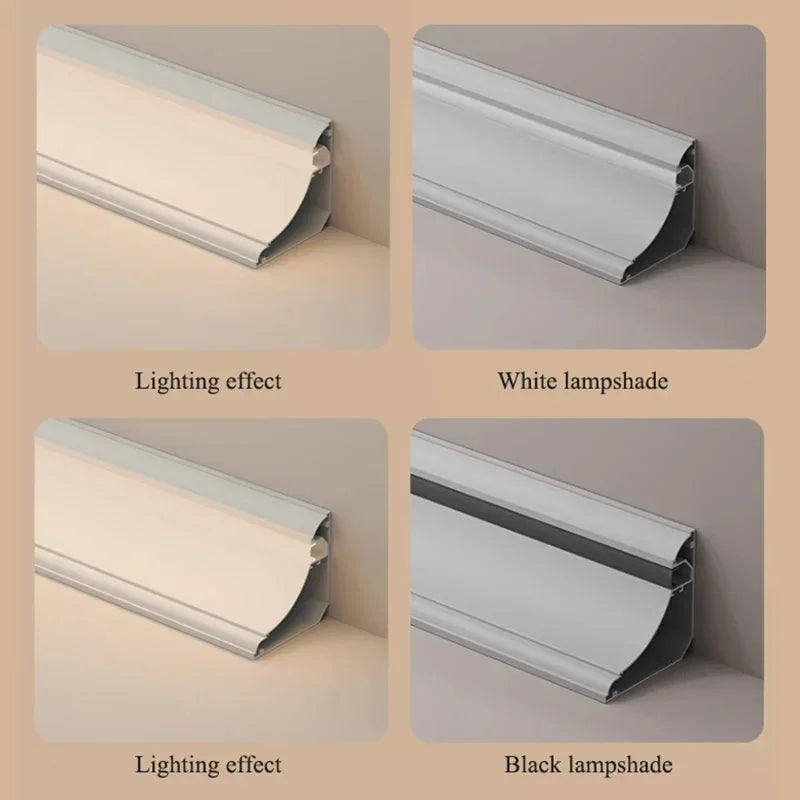 1m Diffuser Black 5 Pack LED Aluminium Channel