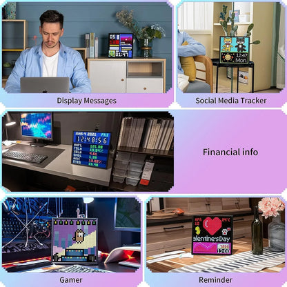 WiFi Pixel Art Display 64x64 LED Panel with App Control