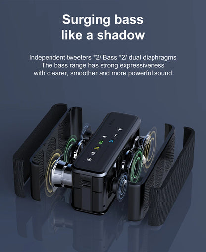 Portable 100W Bluetooth Speaker with Subwoofer and 20000mAh Battery