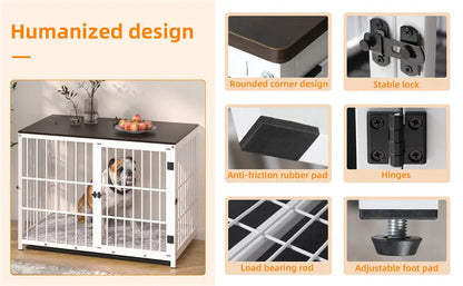 XL Heavy Duty Dog Crate with 3 Doors & Tray