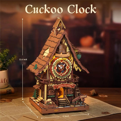 DIY Black Forest Wooden Clock Model with Working Cuckoo