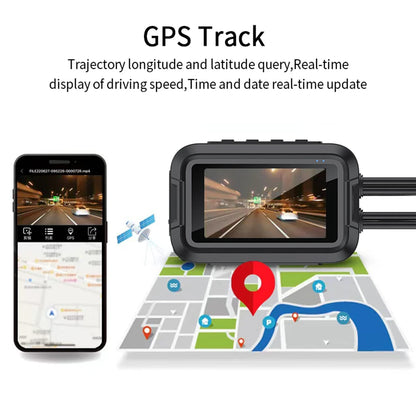 Dual 1080P Motorcycle Dash Cam with GPS WiFi 32GB