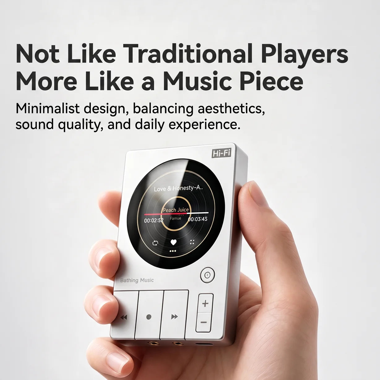 Portable HiFi Music Player 128GB 32Bit DSD256 Bluetooth