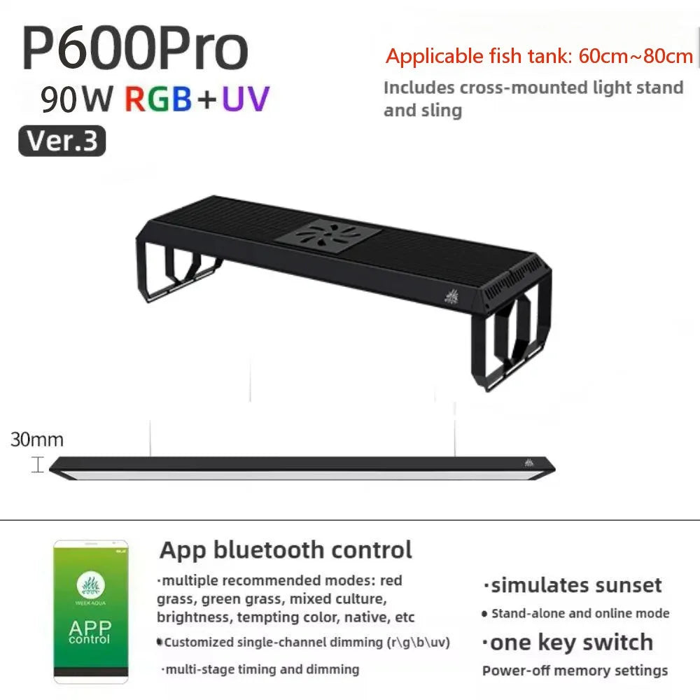P600 PRO Aquarium LED Full Spectrum Plant Growth Light