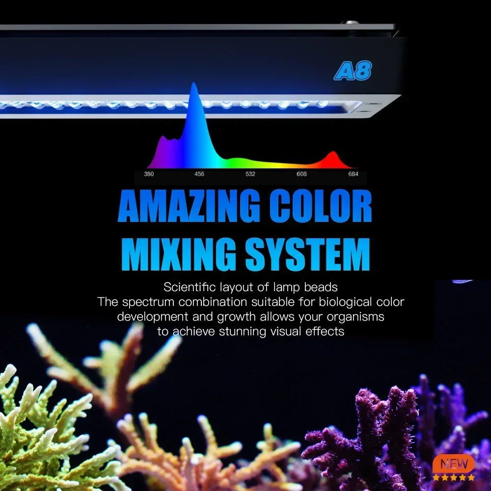 Full Spectrum Coral Reef LED Light 240W for Aquariums